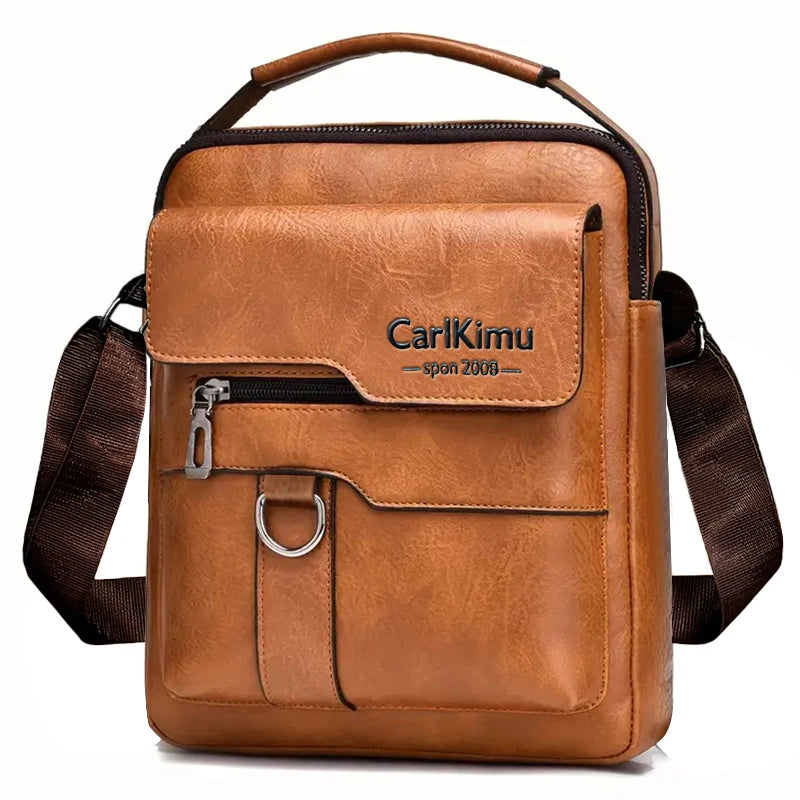 Men's bags can be carried on one shoulder with a slanted strap. Made of PU material, they are suitable for business outings.